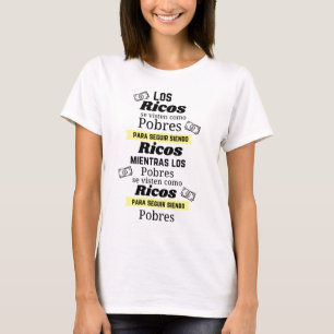 Camiseta los se visten como os pobres para seguir