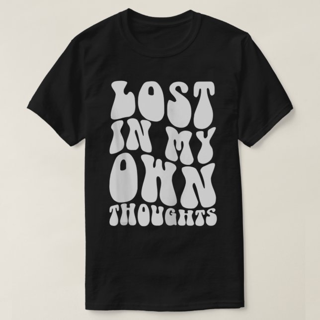 Camiseta Lost in my own thoughts aesthetic trendy Zip  (Frente do Design)