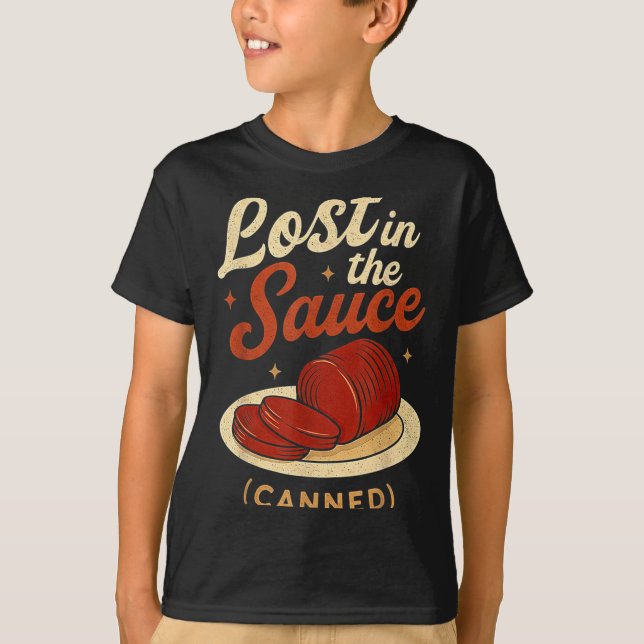 Camiseta Lost In The Sauce Canned Funny Thanksgiving Food P (Frente)