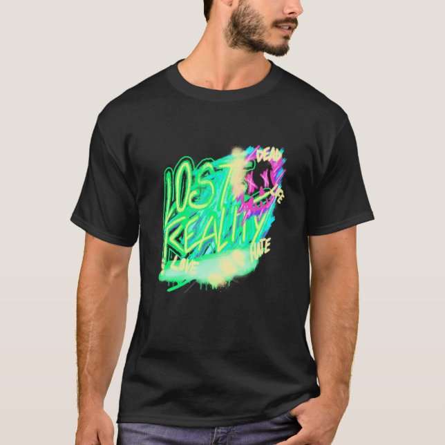 Camiseta Lost Reality Rave EDM House Music Techno Music Fes (Frente)
