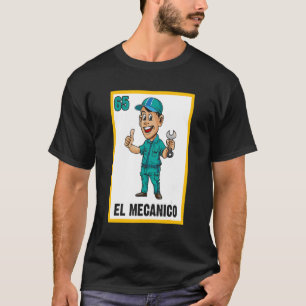 Camiseta Loteria de Mecânico Espanhol Jogo de Bingo El Mech