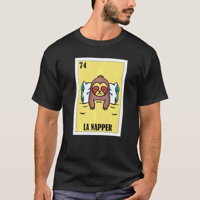 Camiseta Loteria Design mexicana Lottery Dormindo La Napper (Frente)