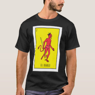 Camiseta Loteria do Diabo Mexicano O Cartão do Diabo Lott M