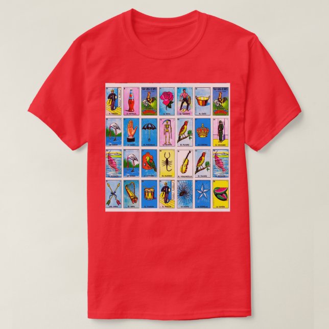 Camiseta Loteria Mexicana Bingo (Frente do Design)