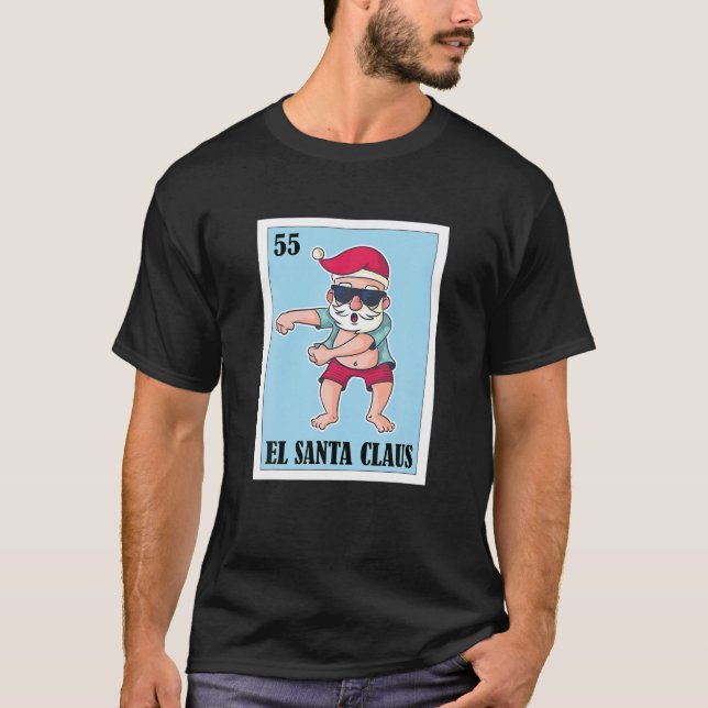 Camiseta Loteria mexicana El Papai Noel, Bingo Chri mexican (Frente)