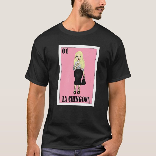 Camiseta Loteria Mexicana Gringa Loteria Mexicana La Chingo (Frente)