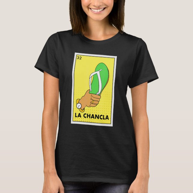Camiseta Loteria Mexicana La Chancla Tradicional O Sacudir  (Frente)