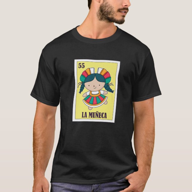 Camiseta Loteria Mexicana La Muñeca, Cartão Bingo Doll Mexi (Frente)