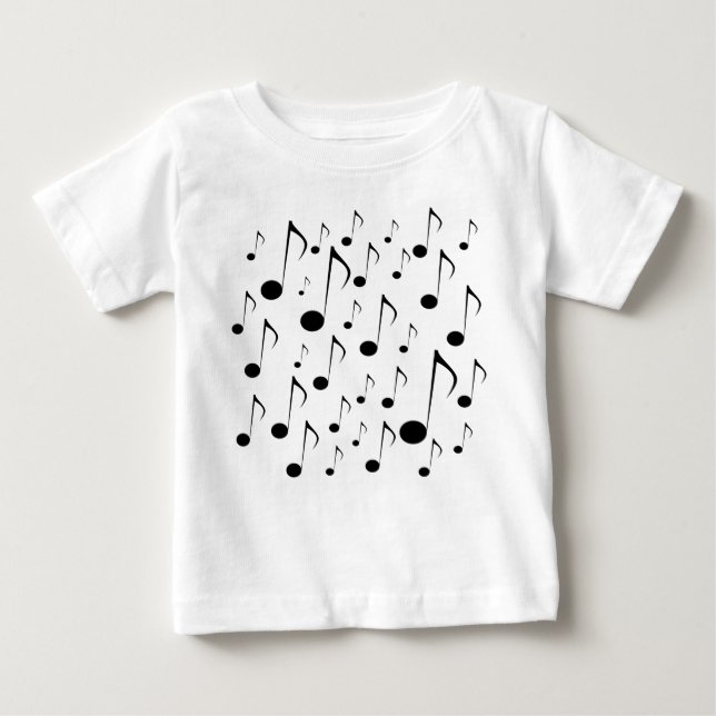 Camiseta Lotes de notas da música (Frente)