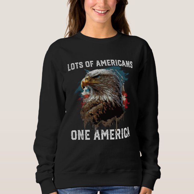 Camiseta Lots Of Americans One America Patriotic USA Flag J (Frente)