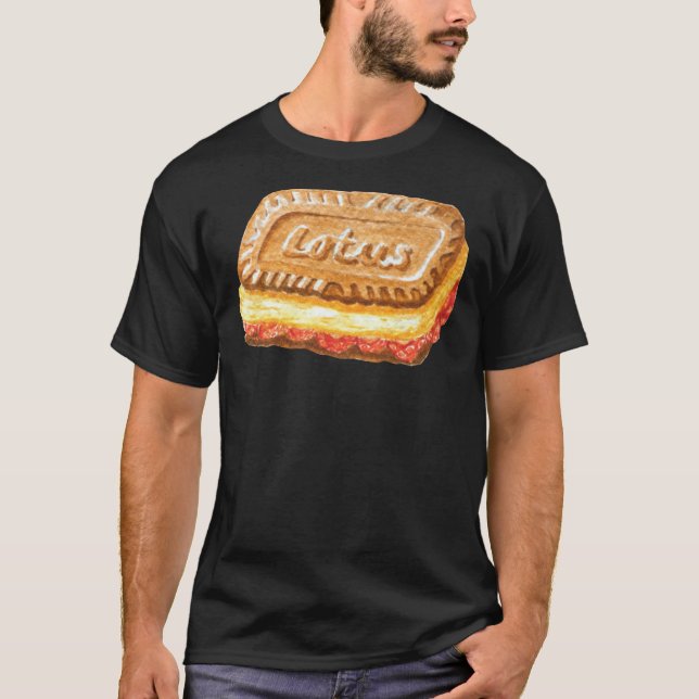 Camiseta Lotus Biscoff Cookie Sorvete Sandwich Watercolou (Frente)
