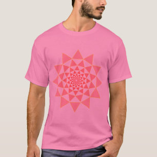 Camiseta lótus cor-de-rosa no rosa