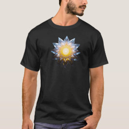 Camiseta Lótus de Cristal Futurista • Energia Geométrica de