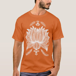 Camiseta Lotus Floral Mandala Zen Mediação Paz Namaste Y