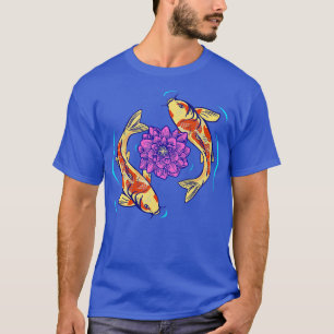 Camiseta Lotus Flower e Koi Fishes