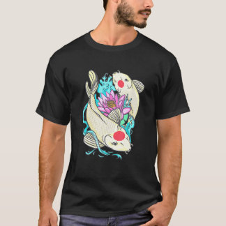 Camiseta Lotus Flower Japanese Carp Pond Owner Fish Tancho