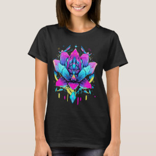 Camiseta Lotus Flower Robotics Futurística Cyberpunk Design
