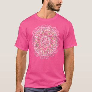 Camiseta Lotus Flower Yoga Mandala Gráfico Para Mulheres