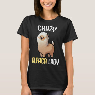 Camiseta Louca Alpaca Lady Women's Cute Alpaca Lama Zoo 5
