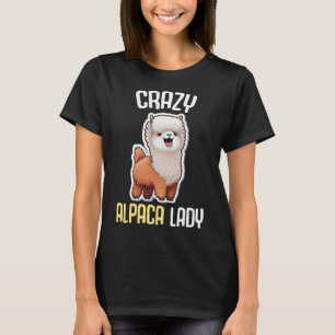 Camiseta Louca Alpaca Lady Women's Cute Alpaca Lama Zoo 7