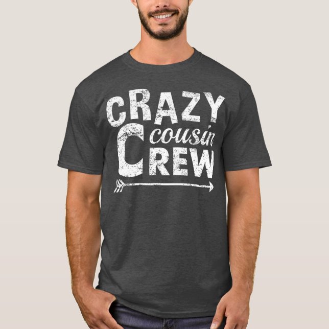 Camiseta Louca da Tripulação de Primo para Criança (Frente)