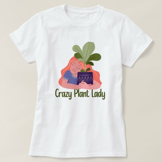 Camiseta Louca de Plantas (Frente do Design)