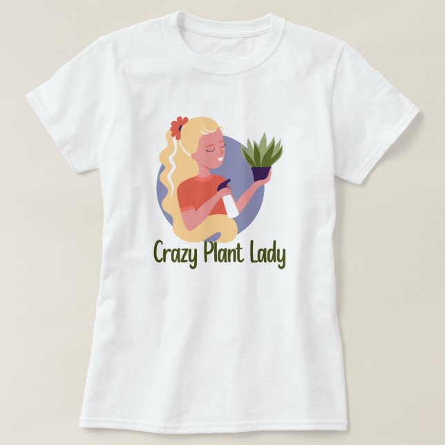 Camiseta Louca de Plantas (Frente do Design)