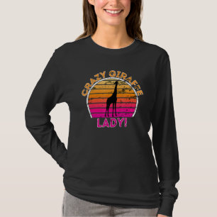 Camiseta Louca Girafa Lady Funny Retro Giraffe