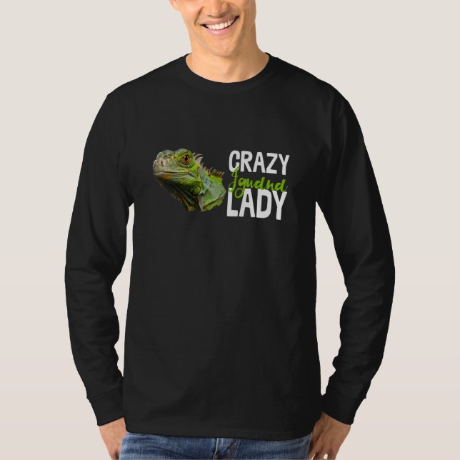 Camiseta Louca Iguana Lady Reptile Lizard Animal Novelty (Frente)