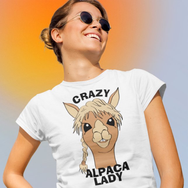Camiseta Louca Senhora Alpaca (Criador carregado)