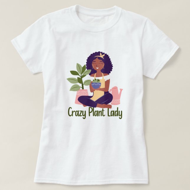 Camiseta Louca Senhora das Plantas (Frente do Design)