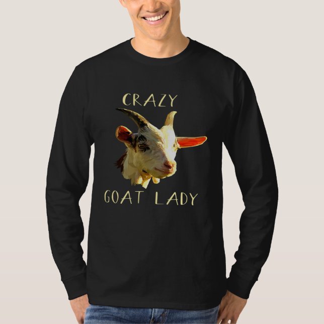 Camiseta Louca Senhora de Cabra Engraçada (Frente)