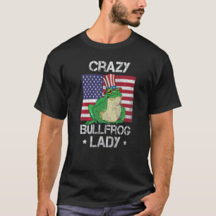 Camiseta Louca Senhora do Sapo-Touro Americano Pega e Come