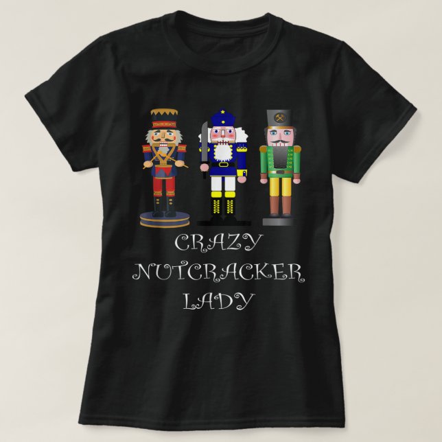 Camiseta Louca Senhora Nutcracker (Frente do Design)