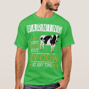 Camiseta Louca Vaca amava fazendeiro de vaca engraçado