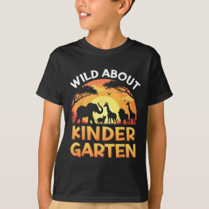 Camiseta Louco Por Animais do Zoológico no Jardim de Infânc