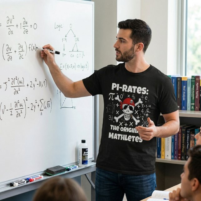 Camiseta Louco por Matemática - Pirata Engraçado de Matemát (Criador carregado)