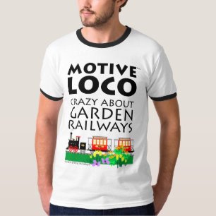 Camiseta Louco sobre estradas de ferro do jardim