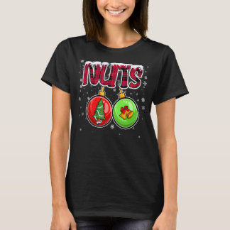 Camiseta Loucos Casal de Correspondência de Natal do tórax