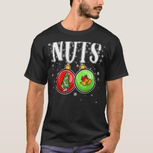 Camiseta Loucos Chest Natal Engraçado Casal Correspondente