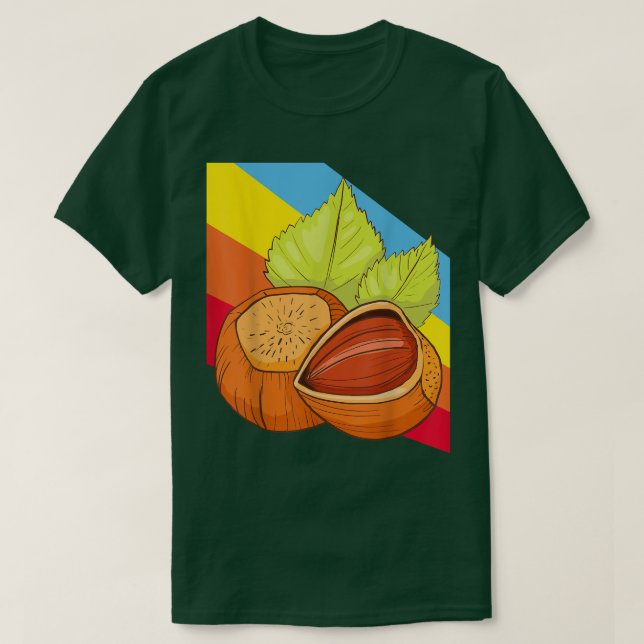 Camiseta Loucos de avelã Comida vegetariana (Frente do Design)