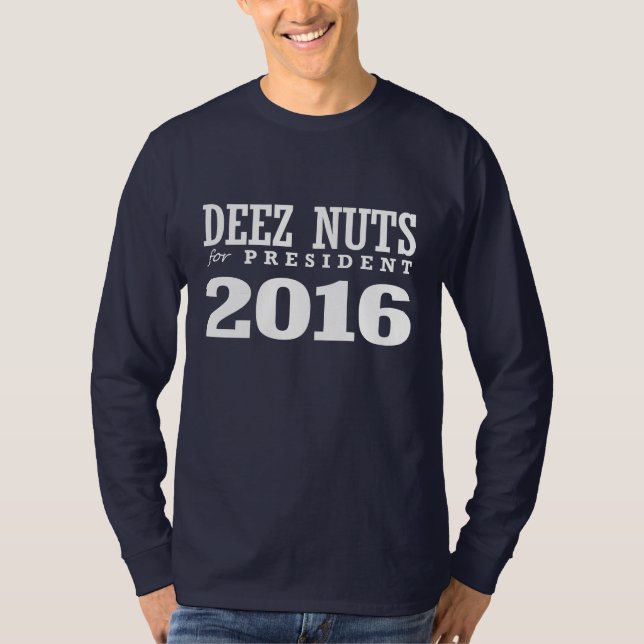 Camiseta Loucos de Deez para o presidente 2016 (Frente)