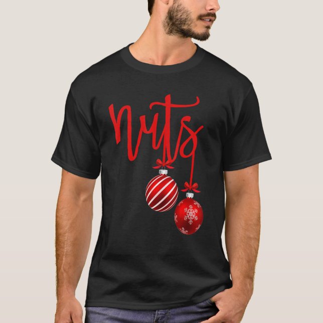 Camiseta Loucos de Natal Casal de Natal Sr. e Sra. L (Frente)