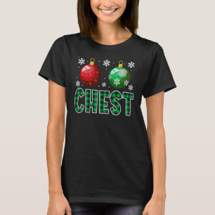Camiseta Loucos de peito Casal de Natal Correspondente