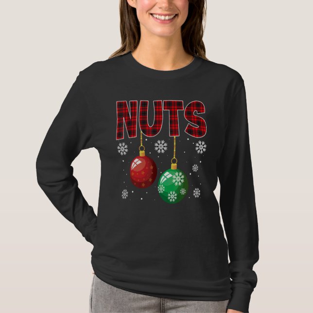 Camiseta Loucos De Peito Correspondendo Castanhas Engraçada (Frente)