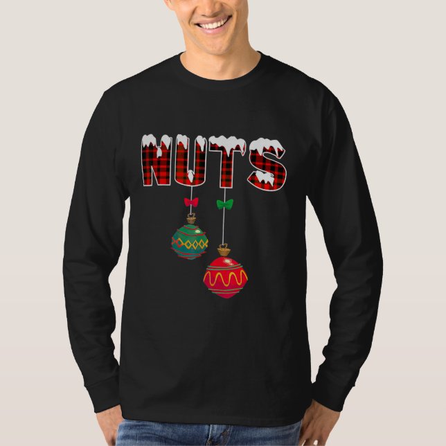 Camiseta Loucos de peito Feliz Correspondência de castanhas (Frente)