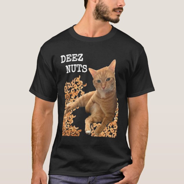 Camiseta Loucos DEEZ de Gato piada com caju (Frente)