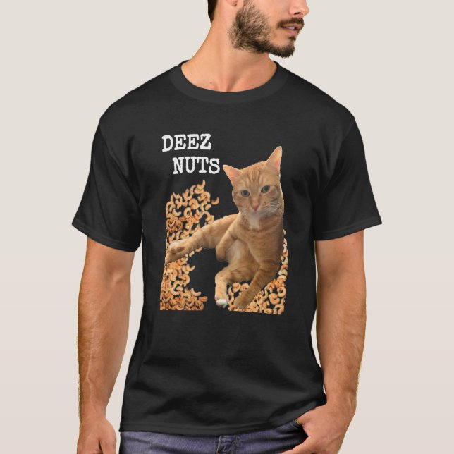 Camiseta Loucos DEEZ de Gato piada com caju (Frente)
