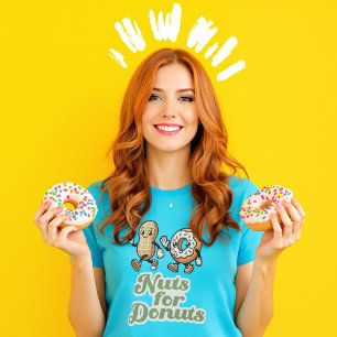 Camiseta Loucos para o Rosquinha Retro Punny Gift para o Ro
