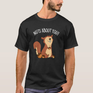 Camiseta Loucos Sobre Seu Esquilo Engraçado Pun Dark BG